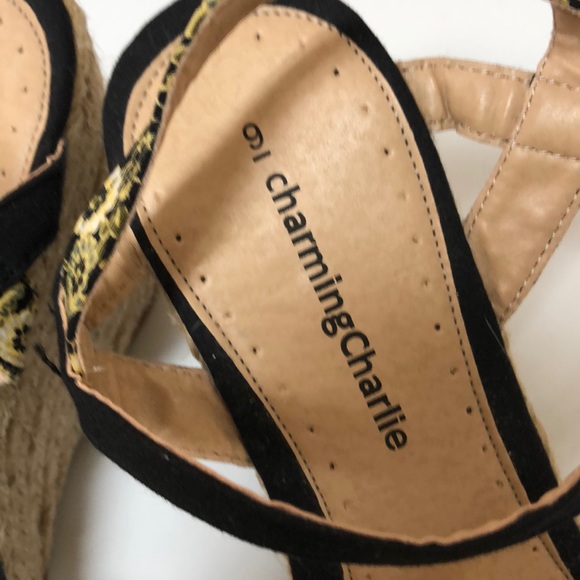 Charming Charlie Espadrille Wedges, size 9 - Picture 3 of 6